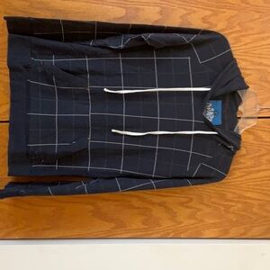 Black Grid Pattern Hoodie